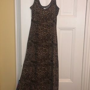 Leopard/ cheetah print maxi dress
